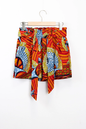 Cotton wax printed short