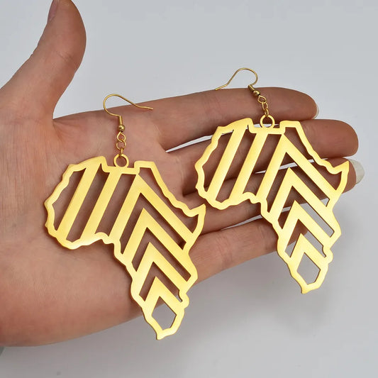Boucles d'Oreilles Carte d'Afrique